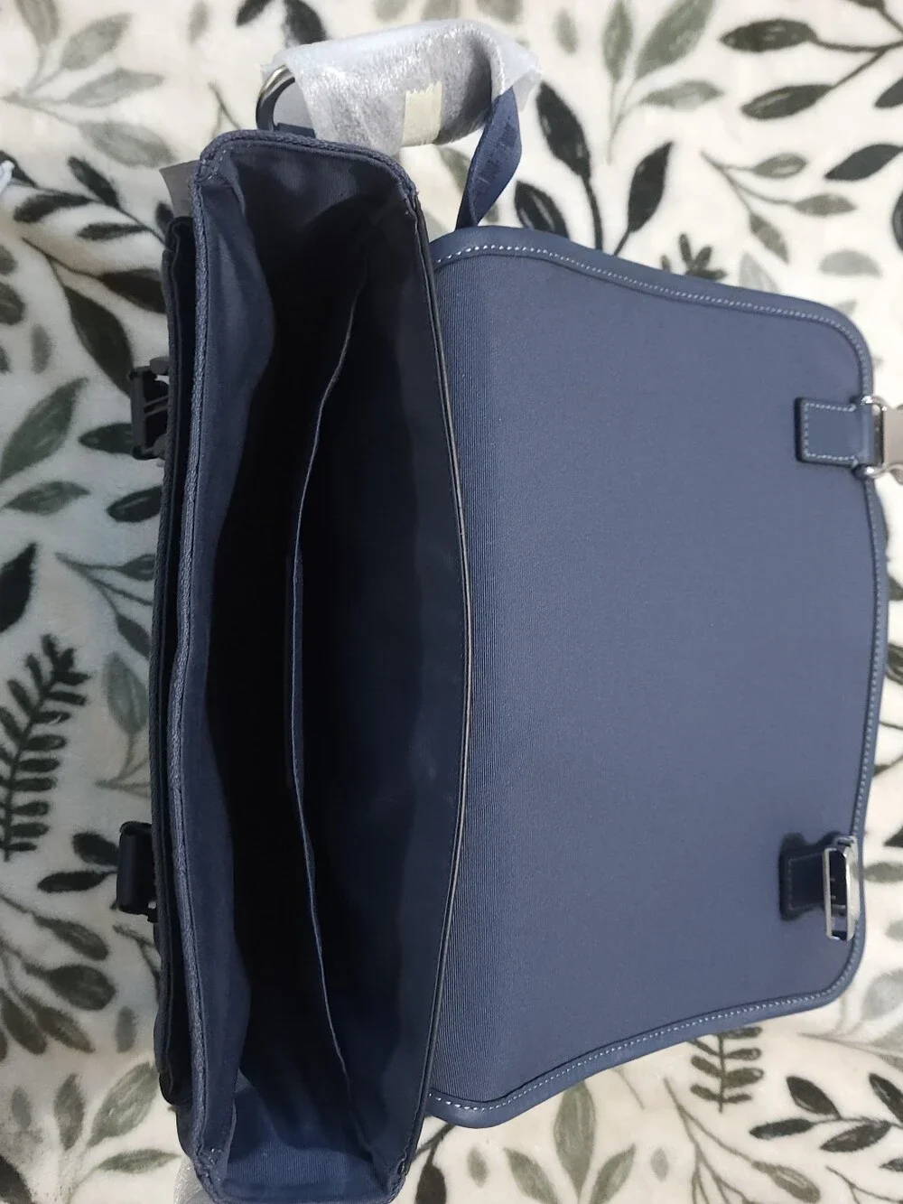 Coach Racer Messenger Bag Signature Jacquard Denim Dark Blue NWT CW177